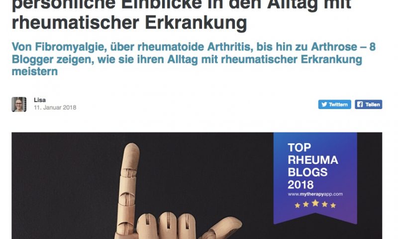 Bildschirmfoto Top Rheuma Blogs 2018 von MyTherapy